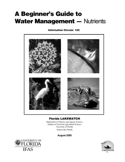 A Beginner`s Guide to Water Management &mdash; Nutrients