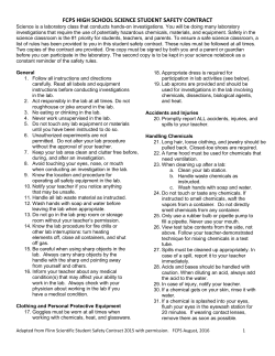 FCPS HIGH SCHOOL SCIENCE STUDENT SAFETY CONTRACT