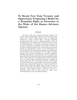 To Break Free from Tyranny and Oppression