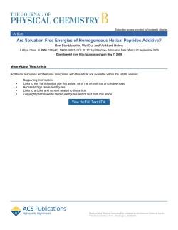 Gu W., Helms V. Are Solvation Free Energies of