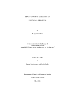 IMPACT OF YOUTH GARDENING ON EMOTIONAL WELLBEING by