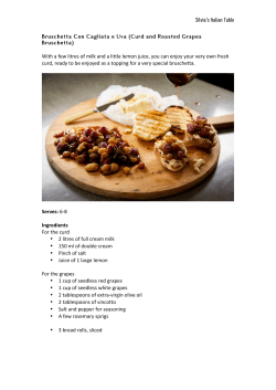 Curd and Roasted Grapes Bruschetta