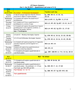 Geo PreAP Assignment sheet Quads