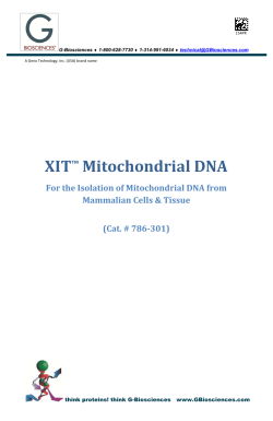isolation of mitochondria from animal cells. ................................. 4