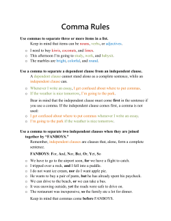 Comma Rules