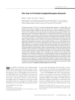 The Year In G Protein-Coupled Receptor Research