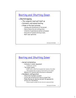 Booting and Shutting Down