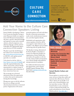 Culture Care Connection, Winter 2011