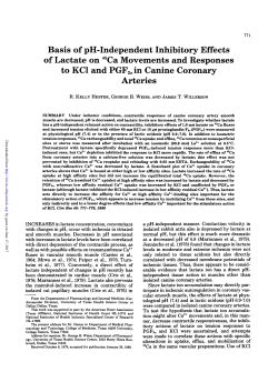 Basis of pH-Independent Inhibitory Effects of Lactate on Ca