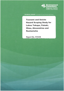 4.6MB Tsunami and Seiche Hazard Scoping Study for Lakes