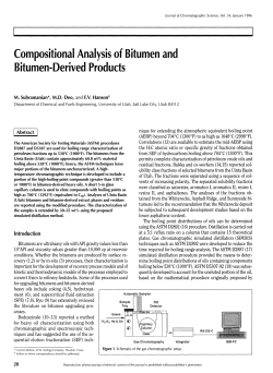 Compositional Analysis of Bitumen and Bitumen