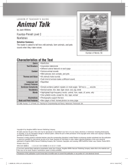 Animal Talk - Houghton Mifflin Harcourt