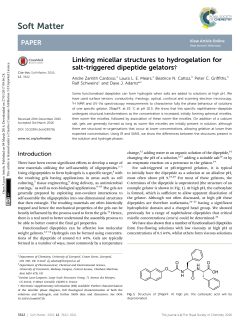 Linking micellar structures to hydrogelation for salt