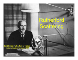 Rutherford Scattering Rutherford Scattering