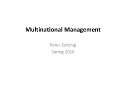 Multinational Management