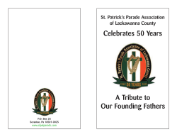 Booklet  - Scranton St Patrick`s Parade