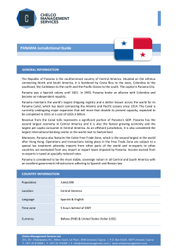 Jurisdictional Guides &ndash; PANAMA