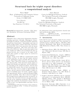 Structural basis for triplet repeat disorders: a computational