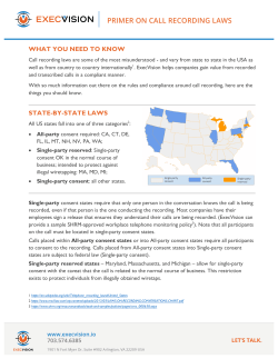primer on call recording laws