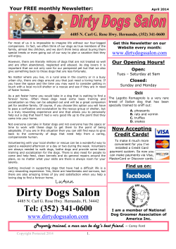 April 2014 - Dirty Dogs Salon