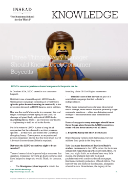 Three Things Every Manager Should Know about Consumer Boycotts