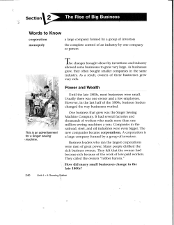 Chapter 13 Section 2 - The Rise of Big Business