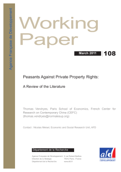 Peasants against Private Property Rights