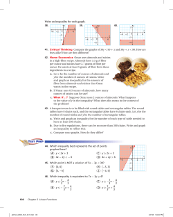 Write an inequality for each graph. 38. 39. 40. 41. Critical Thinking