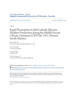 Rapid Fluctuations in Mid-Latitude Siliceous Plankton Production