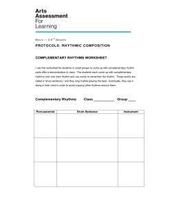 PROTOCOLS: RHYTHMIC COMPOSITION COMPLEMENTARY