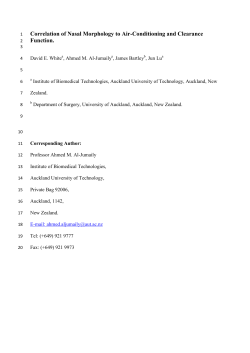 Correlation of Nasal Morphology to Air