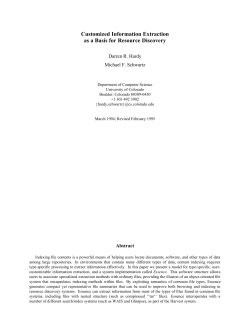 Customized Information Extraction as a Basis for