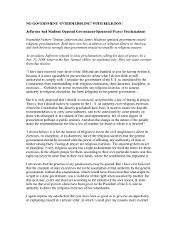 Jefferson And Madison Opposed Government