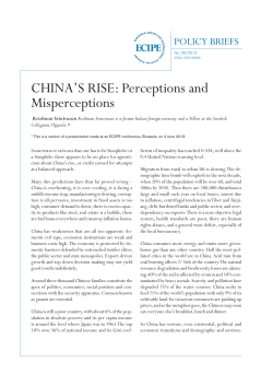 CHINA`S RISE: Perceptions and Misperceptions