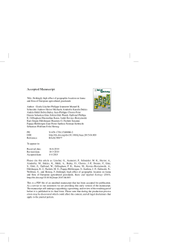 Strikingly high effect of geographic location on fauna and flora of