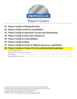 Feats and Battlefield Conditions