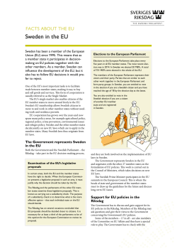 Sweden in the EU - EU