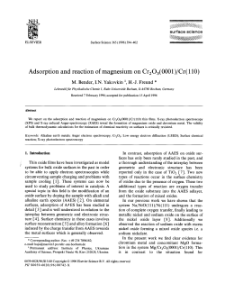 Adsorption and reaction of magnesium on Cr203(0001)/Cr(ll0)