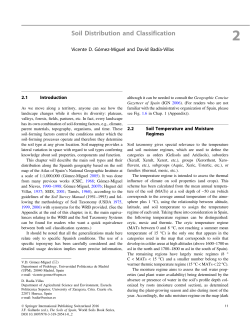Soil Distribution and Classification