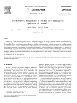 Mathematical modeling as a tool for investigating cell cycle control