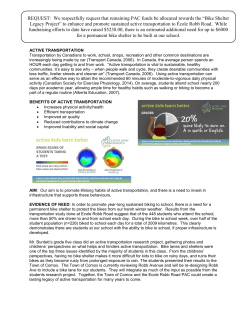 &ldquo;Bike Shelter Legacy Project&rdquo; to enhance