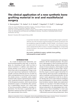 The clinical application of a new synthetic bone grafting material in