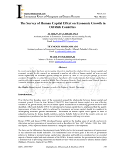 The Survey of Human Capital Effect on Economic Growth in Oil Rich