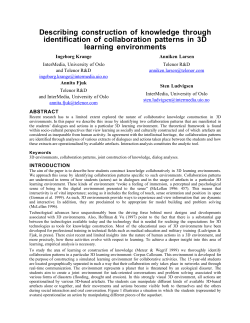 Describing construction of knowledge through