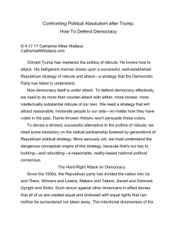 How To Defend Democracy