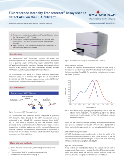 Fluorescence Intensity Transcreener&reg; assay used to detect ADP on