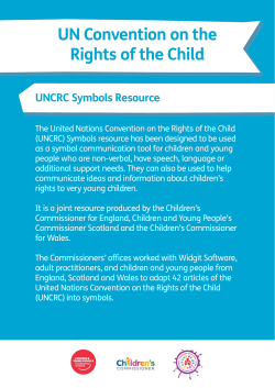 A4 cards - Children`s Commissioner for England