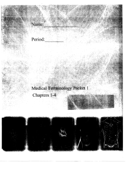 Medical Terminology packet 1