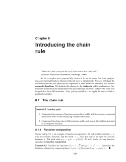 Introducing the chain rule