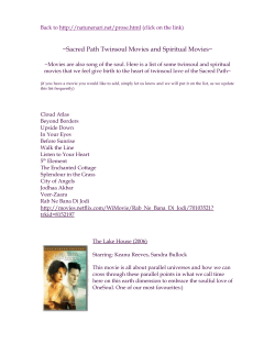 Sacred Path Twinsoul Movies and Spiritual Movies